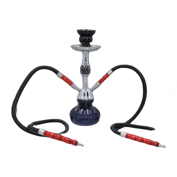 Shisha Pączek LUX 2 węże - Czarna 31cm