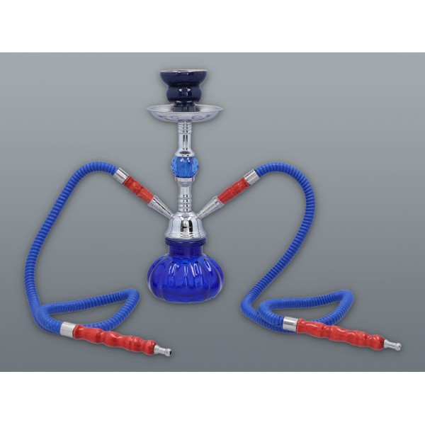 Shisha Pączek LUX 2 węże - Niebieska 31cm
