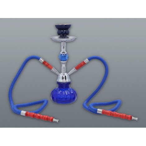 Shisha Pączek LUX 2 węże - Niebieska 31cm