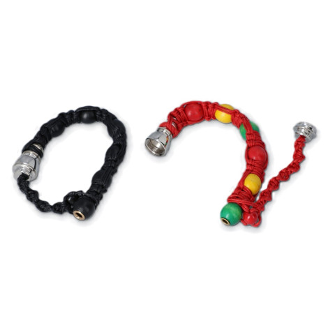 Lufka Bransoletka Metalowa Drewniane Kulki - 28 cm