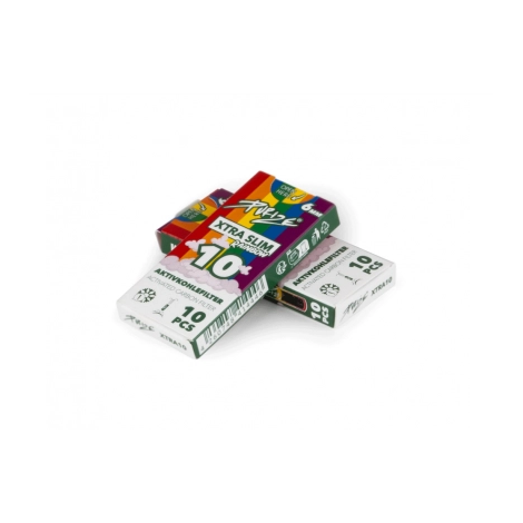 Filtry Węglowe PURIZE XTRA Slim Rainbow -10szt