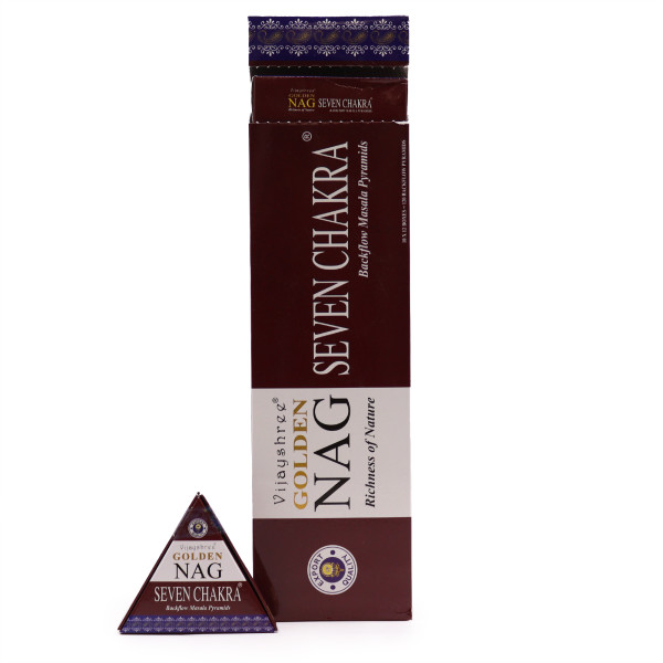Kadzidełka Backflow Golden Nag - 7 Czakr