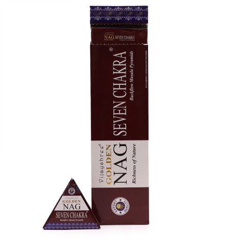 Kadzidełka Backflow Golden Nag - 7 Czakr