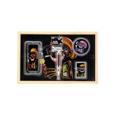 Zestaw: Lufka, Młynek, Tacka, Popielniczka, Zapalniczka - Ganja Man