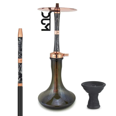 Shisha DUM - KAZAN GOLD Large SS69 - Black 60cm