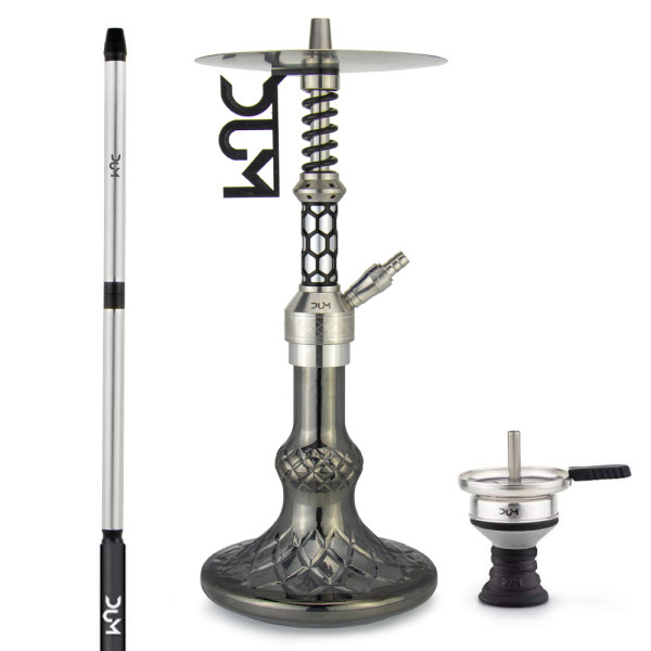 Shisha DUM - Hydraulique Argente SS25 - Black 55cm