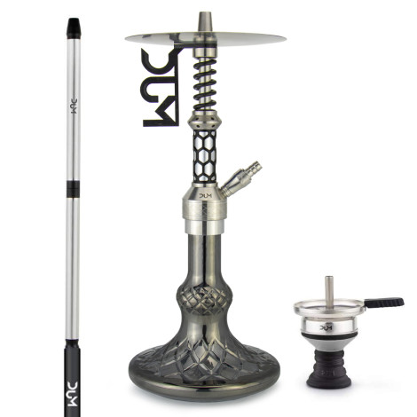 Shisha DUM - Hydraulique Argente SS25 - Black 55cm