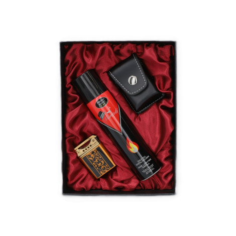 Zestaw Zapalniczka Płomieniowa + Gaz + Etui