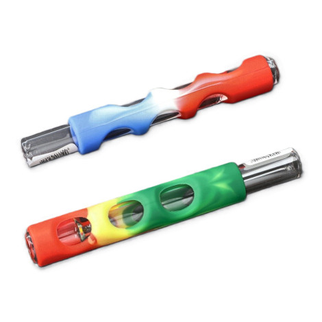 Lufka Szklana z Silikonowym Etui 8cm - Mix Kolorów