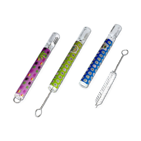 Lufka Szklana Cygarniczka ze Szczoteczką - 9cm