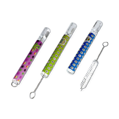 Lufka Szklana Cygarniczka ze Szczoteczką - 9cm