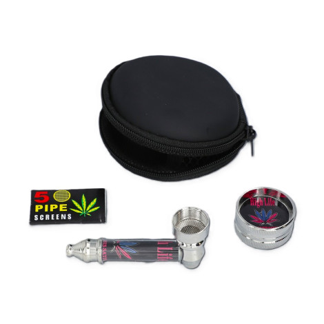 Lufka Metalowa w Etui z Młynkiem i Sitkami