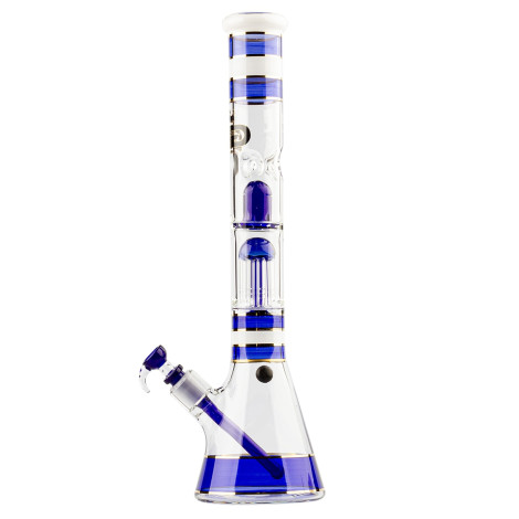 Bongo Grace Glass - Golden Line Blue Beaker - 46cm (GG10005BL)