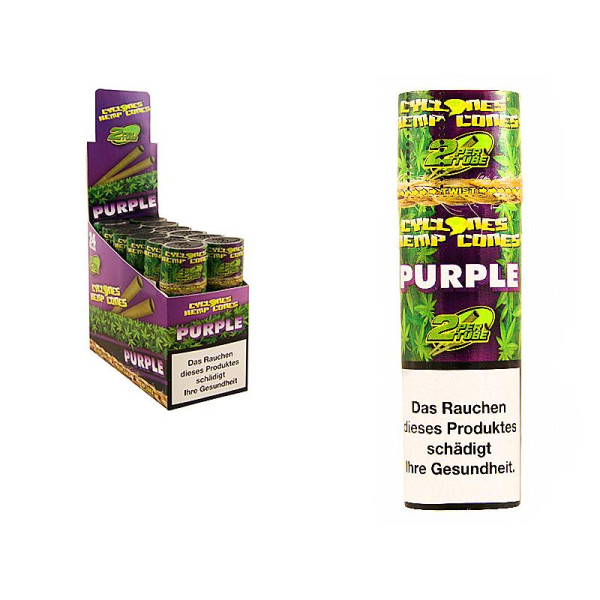 Skręcony HEMP Wrap Cyclones 2szt - Purple (Winogrono)