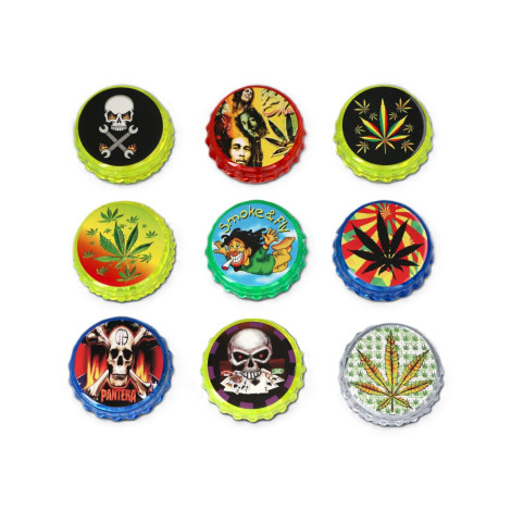 Młynek do Tytoniu Akrylowy 4,5 x 2cm - Mix Wzorów (1-2039/2051)