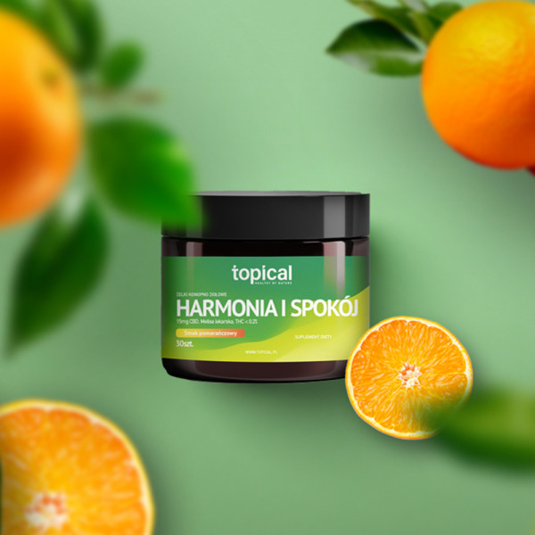 Żelki CBD Topical - Harmonia i Spokój - Pomarańczowe