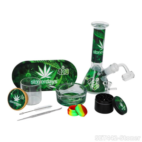 Zestaw z Bongiem - Stonerdays - 12 Akcesoriów