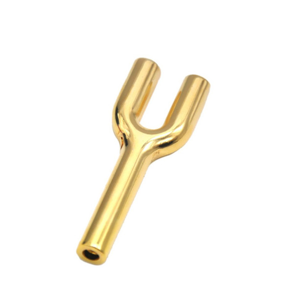 Rurka do Tabaki Podwójna 7cm - Złota