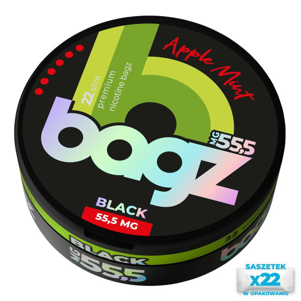 Biały Snuss - BAGZ Apple Mint 55,5mg - Mega Mocne