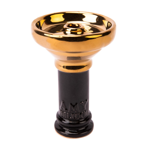 Cybuch do Shishy AMY Funnel Ceramiczny Szkliwiony - Gold Black