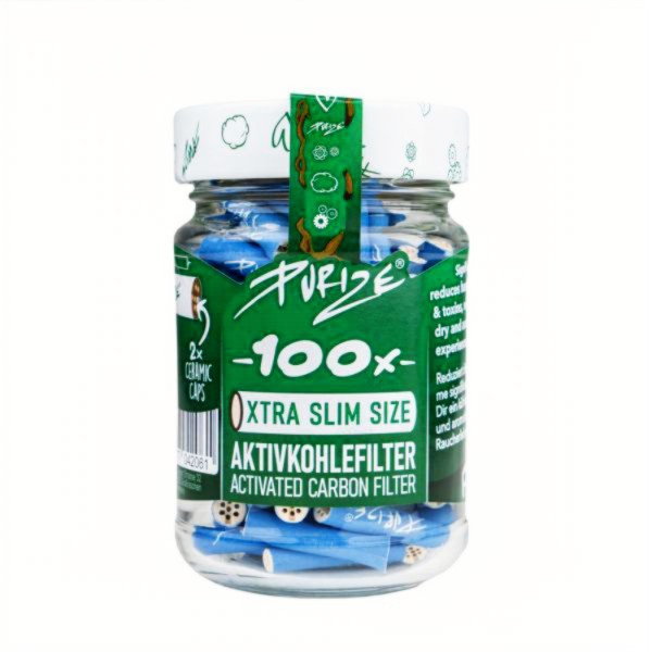 Filtry Węglowe PURIZE XTRA SLIM - BLUE 100szt