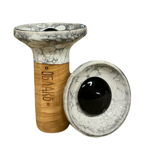 Cybuch do Shishy - Oblako Flow - Black on White/Black Marble