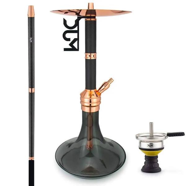 Shisha DUM - BIG BUFFER Gold Black 60cm