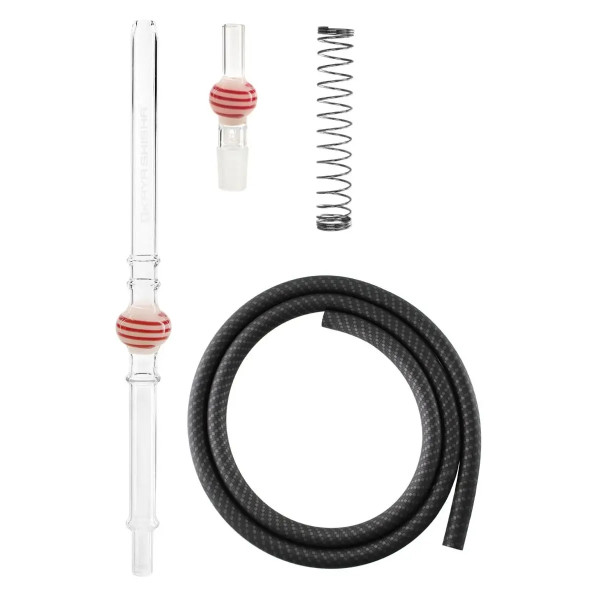 Wąż do Shishy + Ustnik - KAYA Carbon Lolly White-Red 150cm