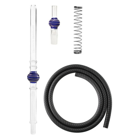 Wąż do Shishy + Ustnik - KAYA Carbon Lolly Blue-White 150cm