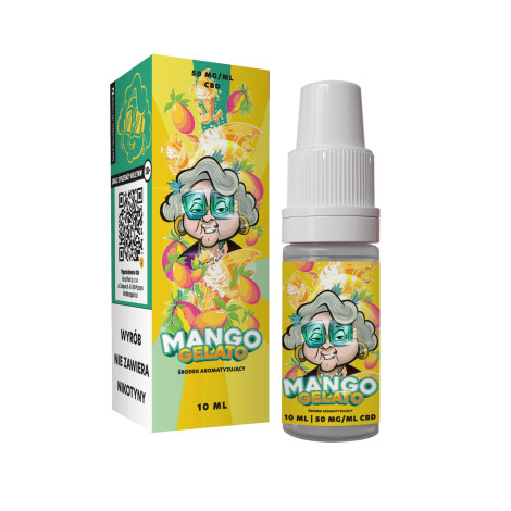 Liquid do E-Papierosa CBD 50mg/ml Babcia Marysia - "Mango Gelato"