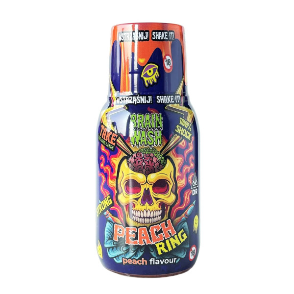 Shot Konopny - Brain Wash - Peach Ring 100ml