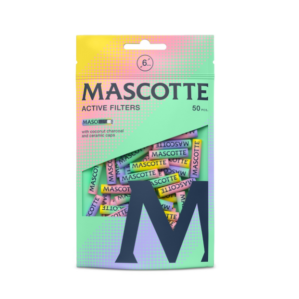 Filtry Węglowe Mascotte - Slim Rainbow 50szt