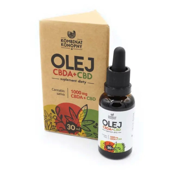 Olej RAW CBDA + CBD 4% 30ml - Kombinat Konopny 1000mg