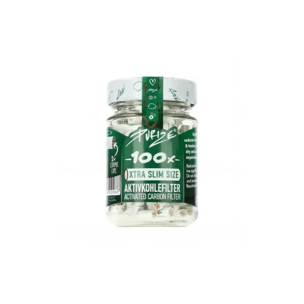 Filtry Węglowe PURIZE XTRA SLIM - White 100szt