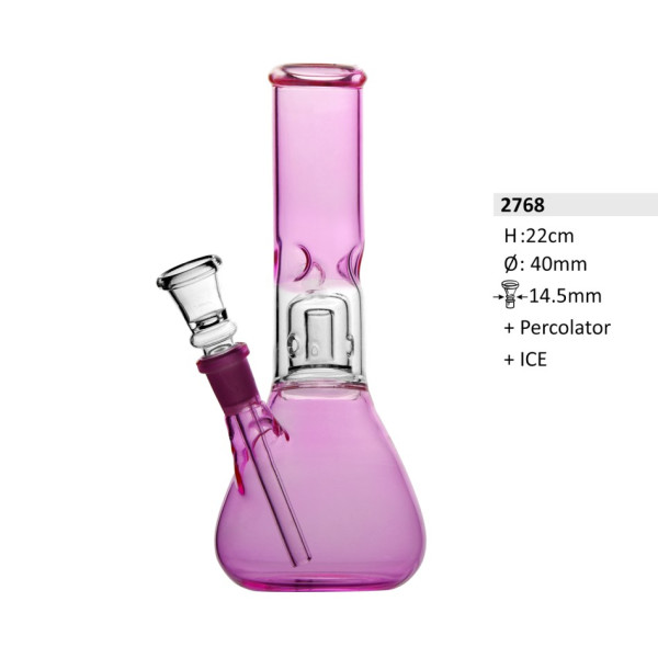 Bongo z Dyfuzorem Transparent Pink 22cm (2768)