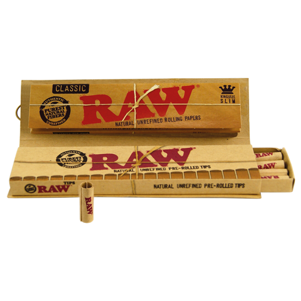 Bibułki RAW + Filterki King Size Classic + Prerolled Tips