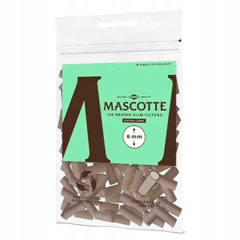 Filtry Papierosowe Mascotte Slim Brown Long - 120szt