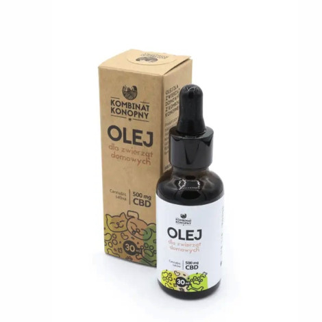 Olej CBD dla Zwierząt Kombinat Konopny - 500mg 30ml