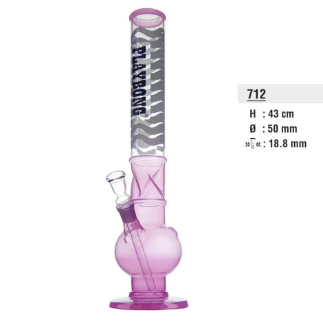 Bongo Szklane Playbong Pink 43cm (712)