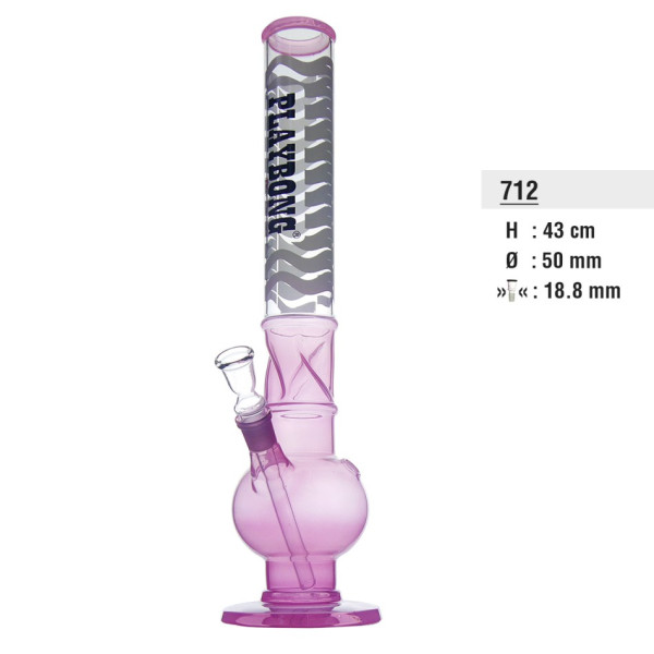 Bongo Szklane Playbong Pink 43cm (712)