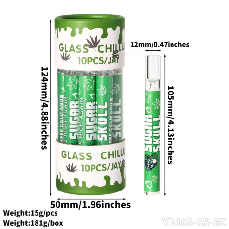 Lufka Szklana z Nadrukiem Sugar Skull 10cm