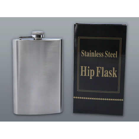 Piersiówka Metalowa Matowa - Srebrna 300 ml