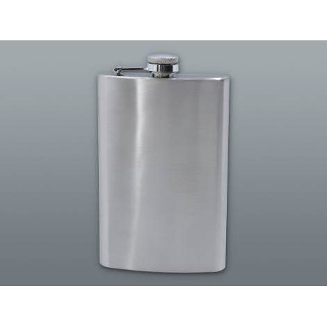 Piersiówka Metalowa Matowa - Srebrna 300 ml