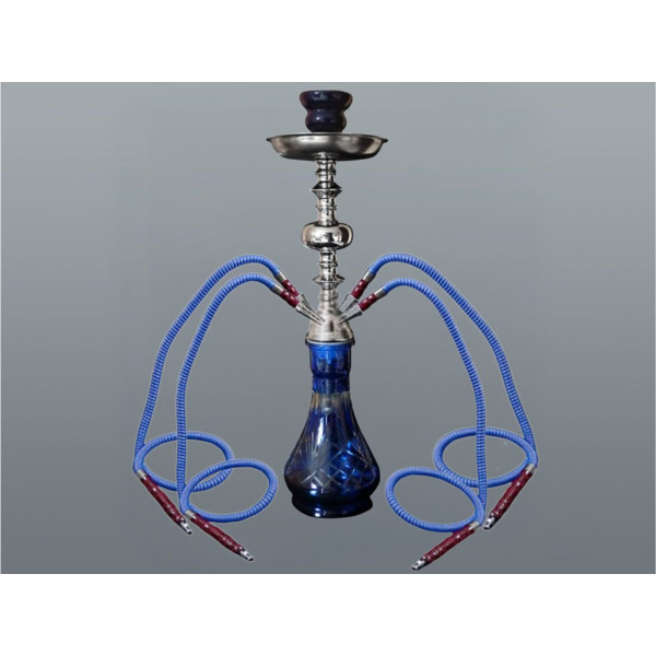 Shisha z Kuferkiem Miray  4 węże  - Niebieska 52 cm