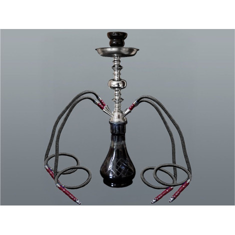 Shisha z Kuferkiem Miray  4 węże  - Czarna 52 cm