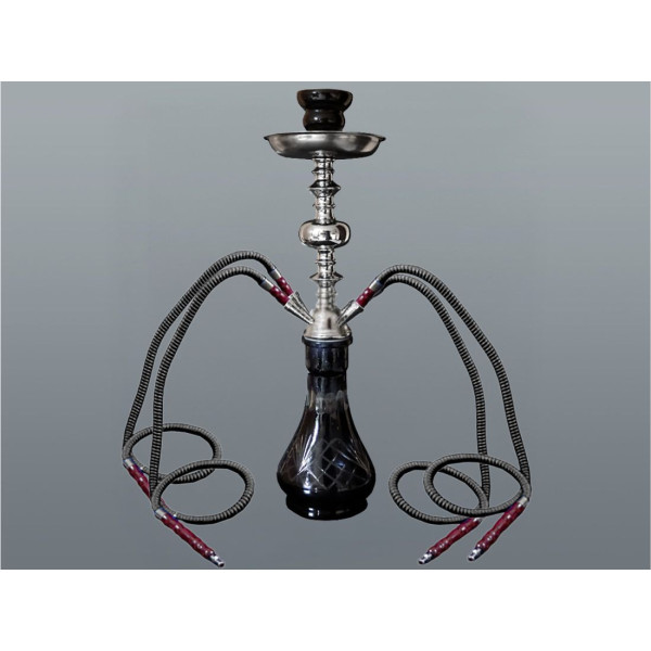 Shisha z Kuferkiem Miray  4 węże  - Czarna 52 cm