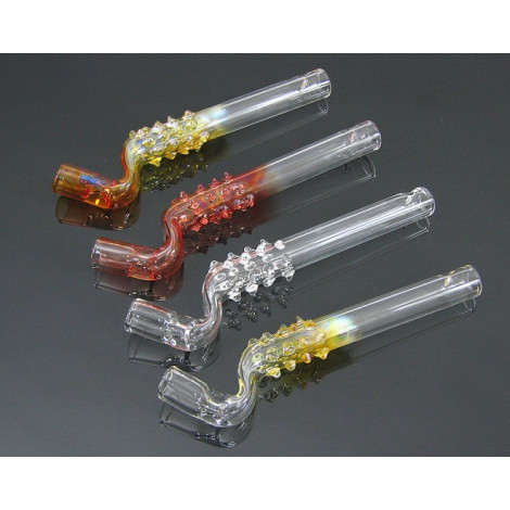 Lufka Szklana Wygięta Kropki - 11cm