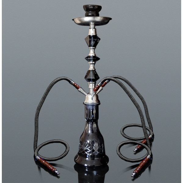 Shisha Azizi 3 Węże 57cm - Czarna