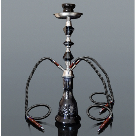 Shisha Azizi 3 Węże 57cm - Czarna