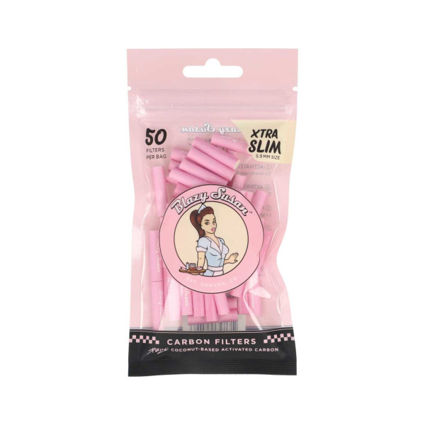 Filtry Węglowe PURIZE XTRA SLIM - Blazy Suzan (Pink) 50szt